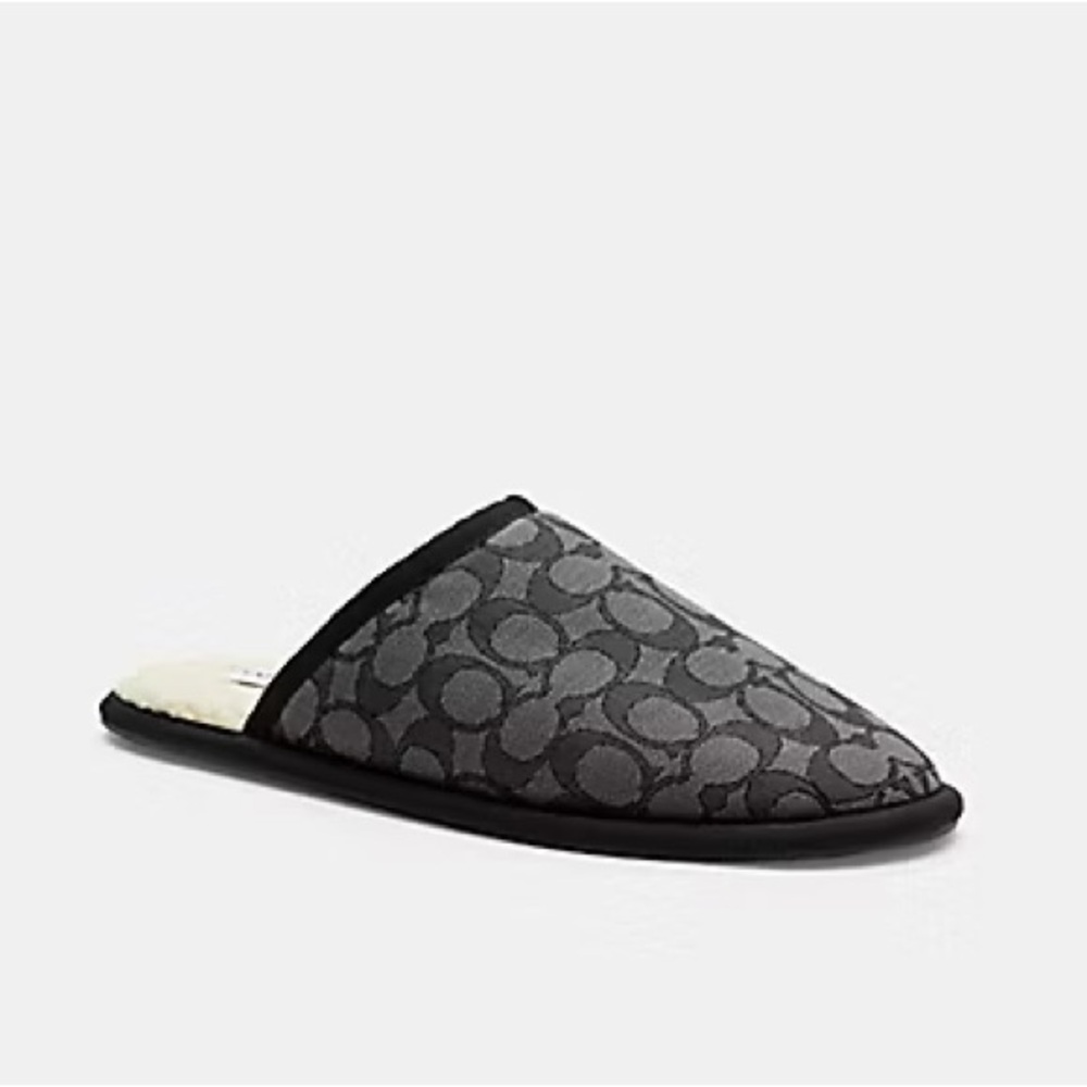 Coach men’s SLIPPER IN SIGNATURE JACQUARD. Sz 7